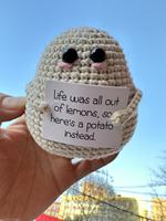 Positieve handgemaakte emotionele dieren emotionele eenhoorn ondersteunende positieve eenhoorn knuffels gehaakte eenhoorn