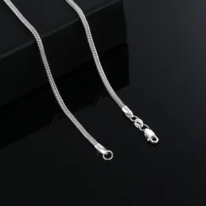 wholesale price 1-12mm 18k gold plated S925 sterling silver chain necklace for men silver chain for men women