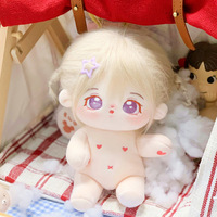 Poupées en coton de 20 cm, poupée mignonne avec des cheveux, articulations squelettiques, sans vêtements, jouets en peluche pour filles uniquement, poupées