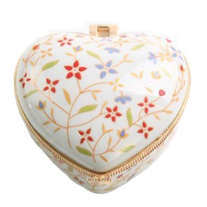 Custom Ceramic Heart <strong>Jewelry</strong> <strong>Box</strong> Handmade <strong>Porcelain</strong> Decorative Craft - Product Image 1