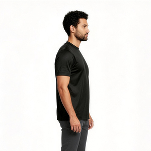 T-Shirt da Uomo in <span class=keywords><strong>Cotone</strong></span> Mercerizzato 100% Best Seller, Alta Qualità, Logo Personalizzato, Lussuoso, Casual, Morbido, Traspirante, Lucido - Product Image 2