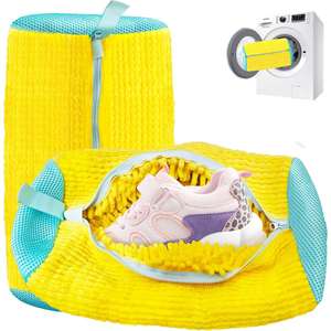 Sac de lavage pour baskets en chenille réutilisable de grande capacité et durable de 270 g pour le nettoyage à domicile et la machine à sécher - Product Image 1