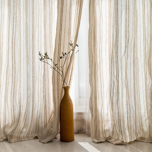 Tende Trasparenti per Soggiorno <span class=keywords><strong>con</strong></span> Onde Pieghevoli in Lino Naturale - Product Image 3