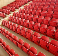 Sièges de stade pliables muraux en plastique durable, résistants aux intempéries et aux vandales, pour l'extérieur, les écoles et les communautés CS-ZZB-LC