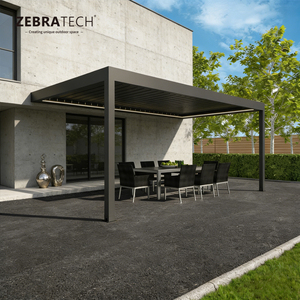 Pergola Électrique Imperméable en Alliage d'Aluminium, Certifiée CE, pour Cour, Patio, <span class=keywords><strong>Jardin</strong></span>, Ombrage et Parking - Product Image 1