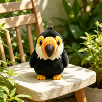 Peluche Toucan Personnalisée ODM/OEM, Adorable Oiseau en Peluche, Porte-clés, Mini Breloque de Sac, Cadeau Promotionnel