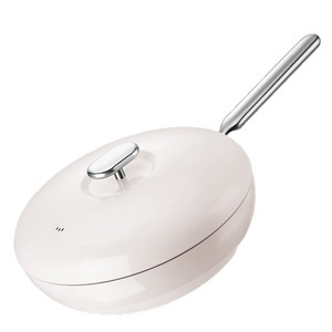 Desilang Titanium <b>Ceramic</b> Non Stick Wok 30cm White Blush For Induction And Gas Stoves - Product Image 2