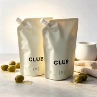 Sachet Doypack personnalisé par le fabricant, 500 ml, 1 L, 3 L, qualité alimentaire, pour liquides, huile de tournesol, emballage avec bec verseur, pochette verticale