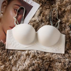 Soutien-gorge une pièce tricoté de haute qualité, push-up, sans couture, avec lettres, bretelles amovibles, sans armatures, fermeture dorsale, pour petites poitrines, design sexy - Product Image 3