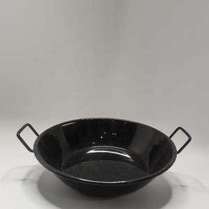Hot <span class=keywords><strong>Sale</strong></span> Spanische <span class=keywords><strong>Paella</strong></span> Pfanne Doppel ohren Emaille Bratpfanne 16cm bis 40cm mit Griffen - Product Image 5