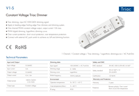 Système d'éclairage LED 12-48VDC 1CH, contrôleur Triac à tension constante, variateurs Triac, gradation numérique PWM pour bande LED