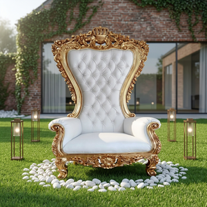 Ensemble de canapé convertible de luxe royal à une place avec structure en teck, coussin moelleux et design élégant pour salon - Product Image 4