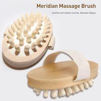 Cepillo de Masaje Corporal de Madera Natural con Logotipo Personalizado, Masaje Corporal Completo y Cervical, Totalmente Natural