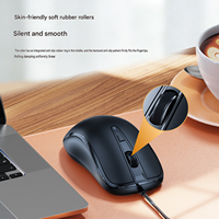Ratón empresarial con cable Lenovo M12 Classic, ratón óptico USB ergonómico para oficina, sensación cómoda al tacto, cable reforzado duradero
