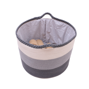Fabricants personnalisé en gros surdimensionné tresse riz <span class=keywords><strong>blanc</strong></span> gris doublure coton corde <span class=keywords><strong>panier</strong></span> <span class=keywords><strong>de</strong></span> <span class=keywords><strong>rangement</strong></span> tissé - Product Image 6