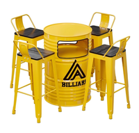 Ensemble de tables de bar industrielles modernes pour usage commercial dans les restaurants, hôtels, cafés, bars - Meubles en bois écologiques