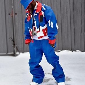 YSJY Completo da Uomo in Pelle, Set Personalizzato di Pantaloni in Pelle Sovrapposti, Tute in Pelle per Uomo - Product Image 2