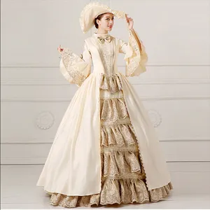 ビクトリア朝のドレス中世の衣装エドワード朝の女性ビクトリア朝のボールガウンドレスパーティー3x帽子付きコスプレ