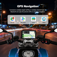 TPMS Portátil IP67 5G Wifi para Motocicleta, Pantalla Táctil IPS de 5 Pulgadas, Android Auto, Carplay, BT5.0, Navegación GPS para Motocicleta