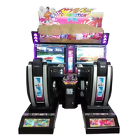 Console de jeu vidéo de course d'arcade à deux joueurs grand équipement de voiture de divertissement à pièces en métal