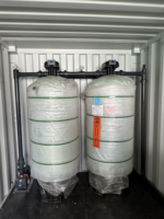 Système de dessalement industriel conteneurisé 6000 LPH avec réservoirs de prétraitement en PRV pour entreprise d'eau, dessalement d'eau de mer 6 m³/h en vrac