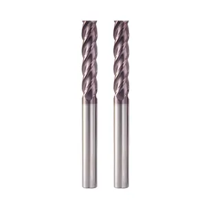 58 Degree 4 Flutes Tungsten Steel Flat Cutter HRC45/55/65 Solid Carbide End Mills CNC Tools