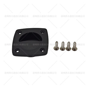 Nylon Square Drawer Handle <b>Black</b> Industrial Furniture Hardware Easy Installation For Cabinet Drawer - Product Image 2