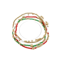 Set de 7 Pulseras Bohemias CCB con Cuentas Mixtas de Arroz, Estilo Mayorista, Ideales para Fiestas Navideñas, Superventas Transfronterizas