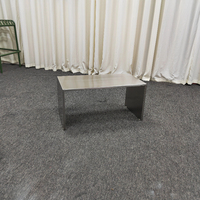 Table basse rectangulaire moderne en acier inoxydable brossé, taille personnalisée, table centrale en métal pour bureau et salon