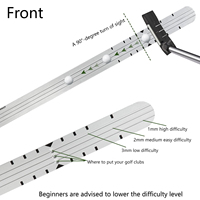 Règle de trajectoire de putter de golf portable et légère en alliage d'aluminium pour entraînement, accessoires de golf