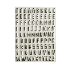 キッズクラフトやスクラップブッキング用の装飾的なカスタムヴィンテージ番号と文字のアルファベットふくらんでいるフォームステッカー