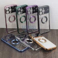Coque de téléphone plaquée CD avec grande fenêtre pour Tecno Spark 5 Pro, Infinix Note et iPhone 16, 15, 14, 13