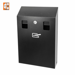 Smoking area ashtray box steel wall mounted cigarette bin disposal customized ashtray