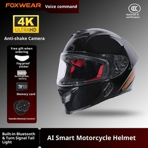 3C nouveau <span class=keywords><strong>casque</strong></span> intelligent de <span class=keywords><strong>moto</strong></span> ABS 4K <span class=keywords><strong>caméra</strong></span> pour voix <span class=keywords><strong>intégrée</strong></span> hommes femmes quatre saisons <span class=keywords><strong>casque</strong></span> intégral universel - Product Image 5