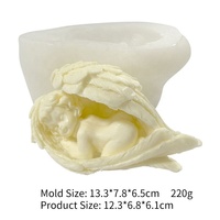 Moule 3d en Silicone pour bougie De savon parfumé, ailes d'ange ravissantes pour bébé, accessoires Photo, décoration De la maison, DM473