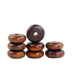 Black Rosewood <b>Spacer</b> Beads 3x8mm Flat Round For Bracelet Making Jewelry Findings - Product Image 4