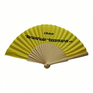 Direct Sales Customized 23cm Wooden Folding Fan with Cloth Surface Novelty Advertising <b>Cooling</b> Gift Hand Fan Promotion - Product Image 3