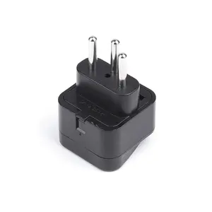 cantell New 3pin Brazil AC Power Plug UK/US/EU To Brazil Socket Travel Power Adapter Plug 3Pin Converter Plug