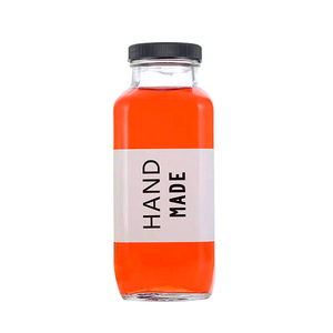 60ml 2oz petit <span class=keywords><strong>verre</strong></span> à liqueur clair <span class=keywords><strong>français</strong></span> carré pressé à froid bouteille de jus en <span class=keywords><strong>verre</strong></span> avec couvercle pour jus boisson café gingembre sirop - Product Image 3