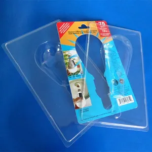 Displaying Clear Plastic Double Pack Mock Transparent Cavity Mold Clamshell Blister Package