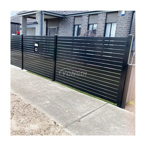 Alluminio esterno scherma traliccio cancelli elettrico telecomando grigio nero per il <span class=keywords><strong>Patio</strong></span> del cortile servizio di modellazione 3D incluso - Product Image 4