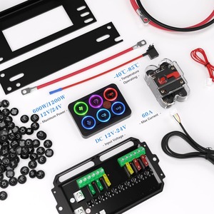 Atualizado 8-Gang <span class=keywords><strong>Switch</strong></span> <span class=keywords><strong>Panel</strong></span> Multicolorido Toggle Momentary Pulse Relay System Impermeável IP68 Auto Painéis para Iates