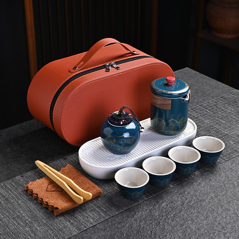 Sac ovale classique * Porcelaine bleue