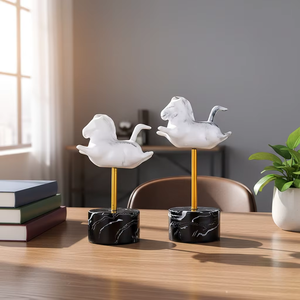 Offre Spéciale : Ornement en Résine <span class=keywords><strong>Cheval</strong></span> Yunteng Style Chinois pour Salon, Entrée, Chambre – Artisanat en Résine pour Décoration Intérieure - Product Image 6