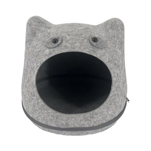 2025 Hot Sale Pet Hochwertiger Filz Katzenkopf form Abnehmbare Kleintiere und andere Katzenstreu Faltbares Filz katzen bett - Product Image 1