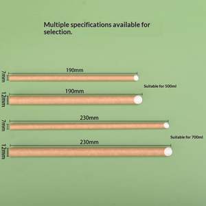 Pajitas de Papel Desechables Ecológicas Biodegradables con Logotipo Personalizado, Empaquetadas Individualmente, para Café, Té con Leche, Marca, Uso en Picnic, 25 Sets - Product Image 3