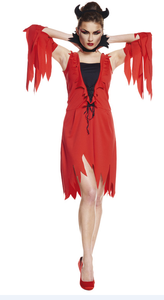 Disfraz de <span class=keywords><strong>Demonio</strong></span> Rojo para Halloween, Traje de Diablo para Mujer Adulta, Disfraz para Fiesta de Disfraces - Product Image 2