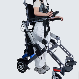 Multifunctional Dual Motor Aluminum Alloy Electric Wheelchair Removable Battery for Paraplegic Assistance Walking Standing Gait