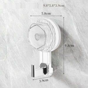 Trọng Lượng Nhẹ Sang Trọng Treo Tường Công Cụ Phòng Tắm Mạnh Mẽ Dính Hút Chân Không Hút Móc Với Có Thể Tháo Rời Thiết Kế Mới Lạ Móc - Product Image 5