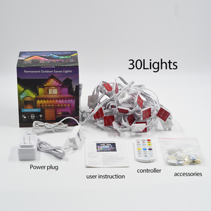 49ft giáng sinh ngoài trời LED Pixel Lights Kit AC110V vĩnh viễn thông minh 30 đèn rgbic Alexa điều khiển ngoài trời eave chuỗi đèn - Product Image 4